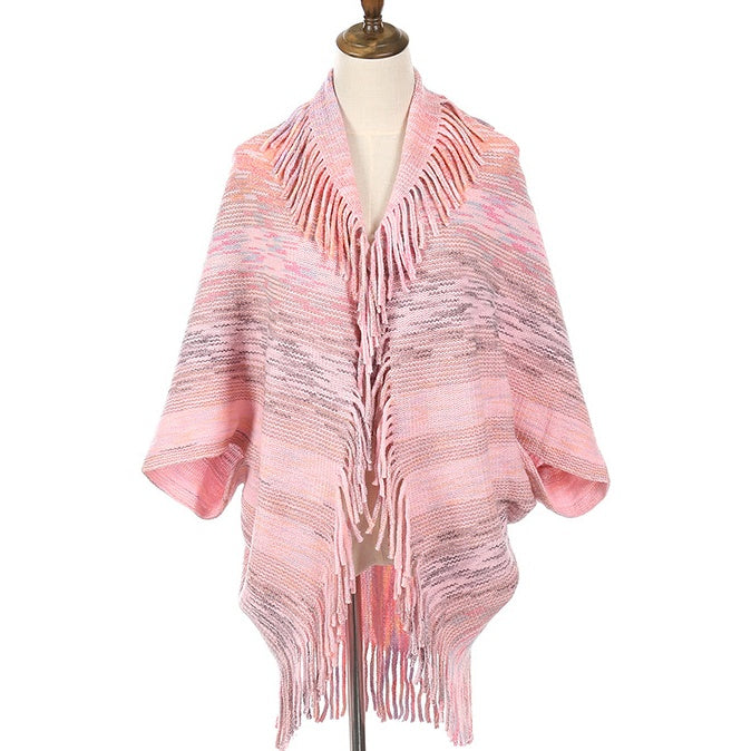 Strella | Women's Knitted Tassel Shawl Wrap