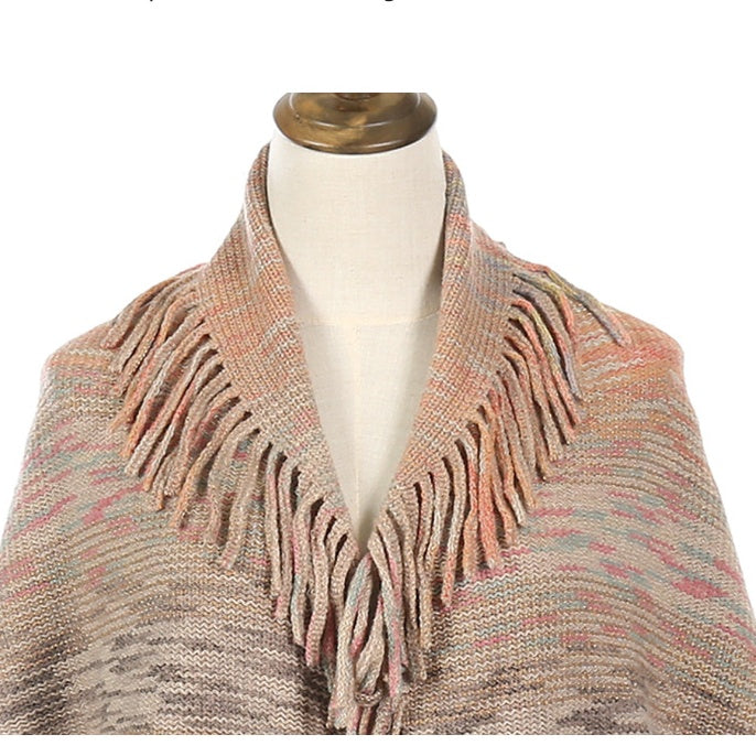 Strella | Women's Knitted Tassel Shawl Wrap