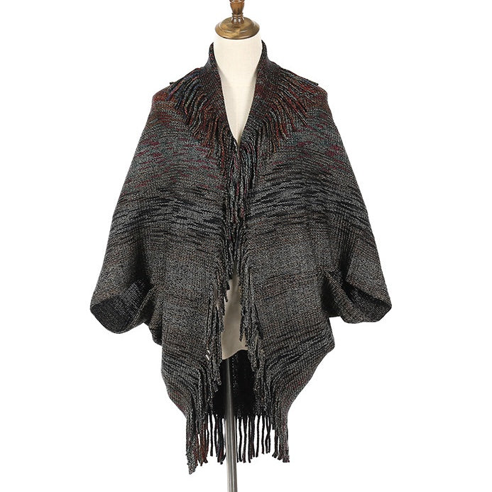 Strella | Women's Knitted Tassel Shawl Wrap