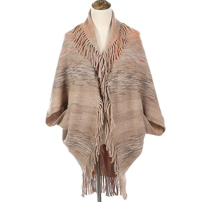 Strella | Women's Knitted Tassel Shawl Wrap