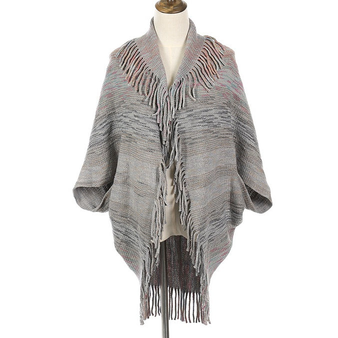 Strella | Women's Knitted Tassel Shawl Wrap