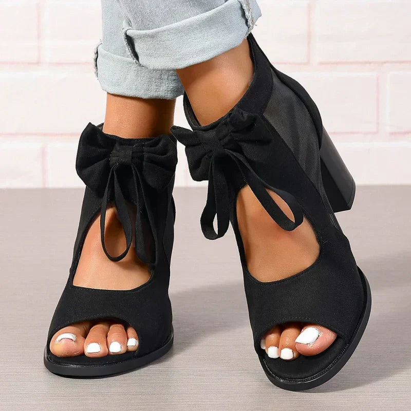 Rachele | Bow Charm Orthopedic Heels