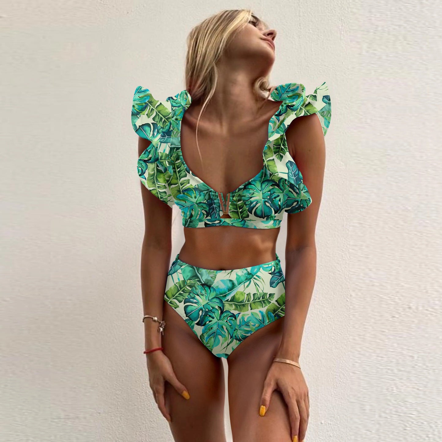 Silvia | Feminine Bikini With High Waist And Ruffles